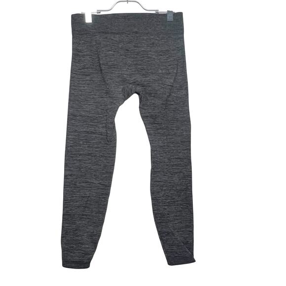 ONE 5 ONE Space Dye Cozy Fleece Lined Leggings Mid Rise Charcoal Gray Size L/XL - Picture 5 of 6